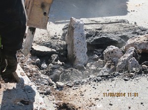breaking concrete
